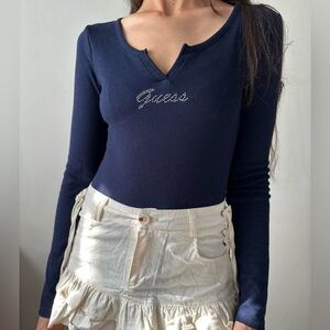 Vintage Giess Y2K ribbed bodysuit Small